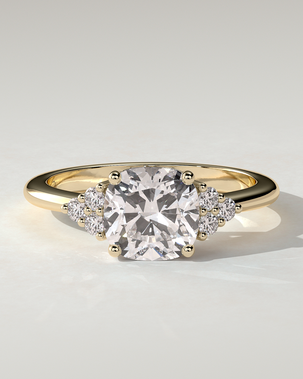 Lena Solitaire Cushion Ring