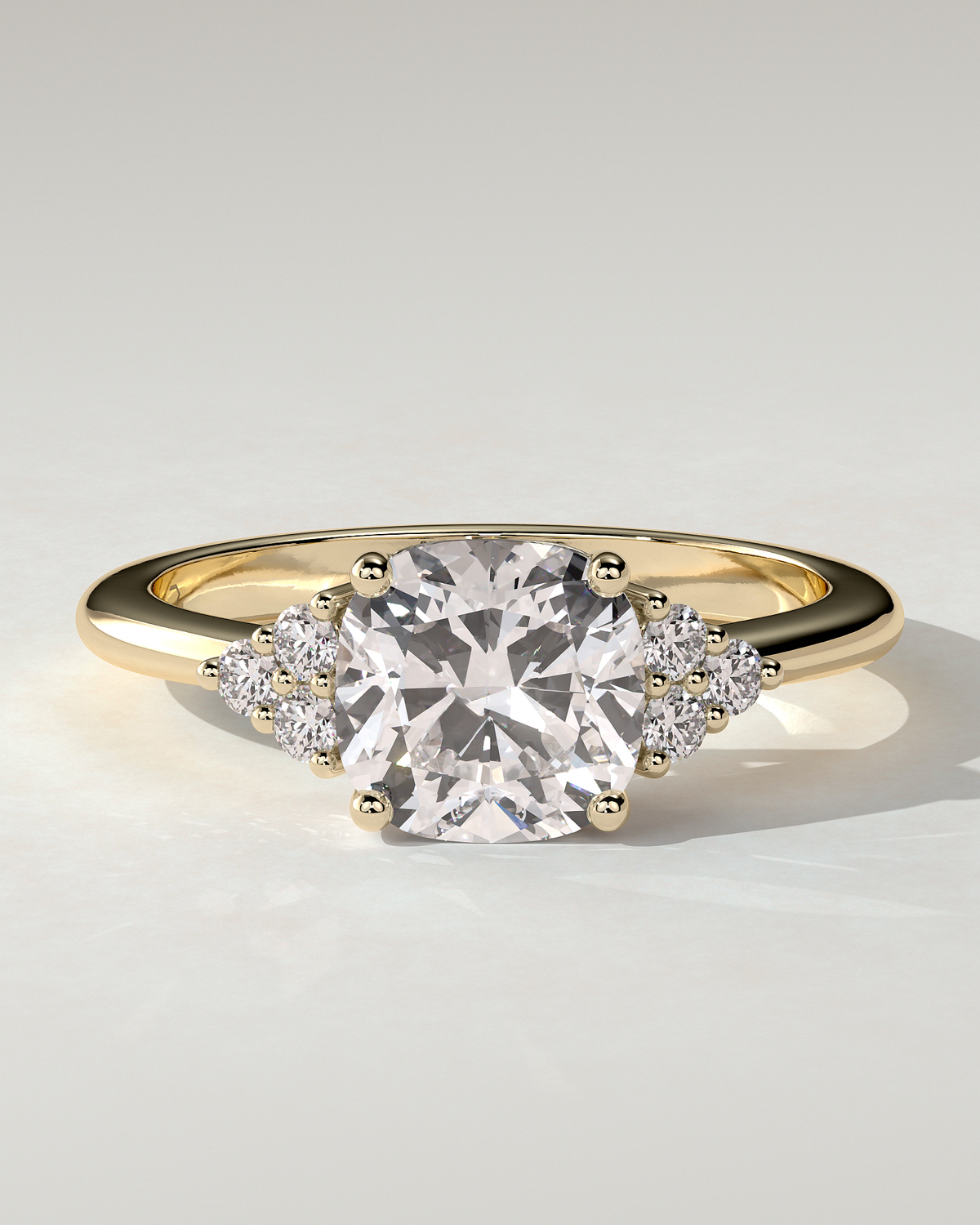 Lena Solitaire Cushion Ring