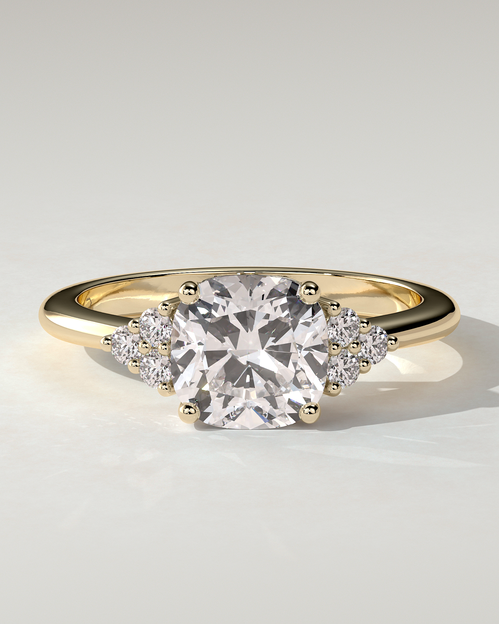 Lena Solitaire Cushion Ring