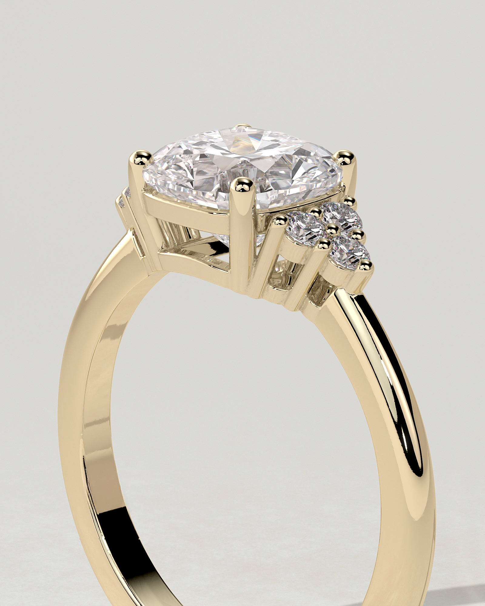Lena Solitaire Cushion Ring