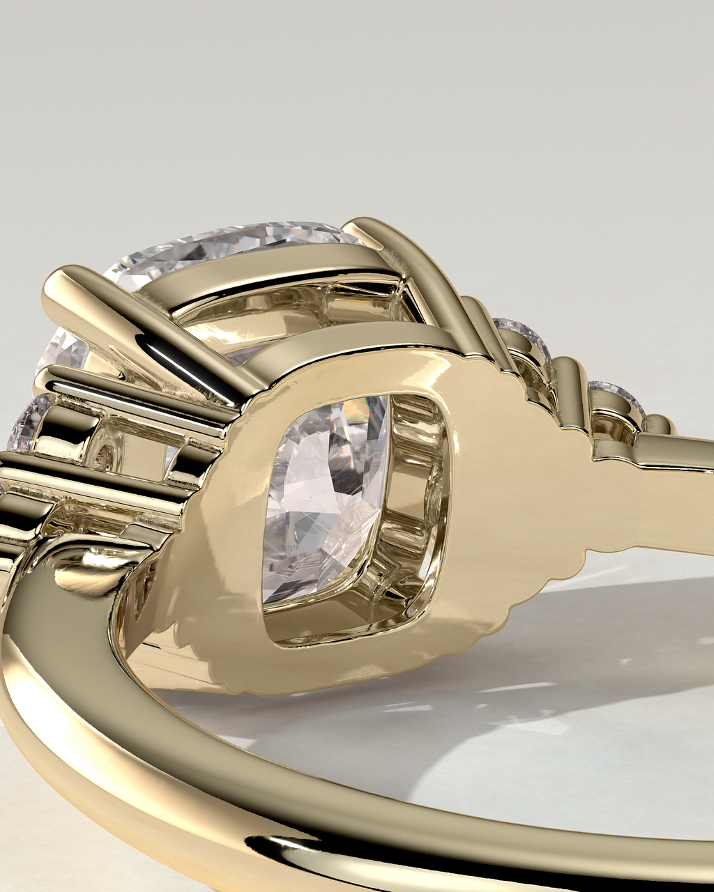 Lena Solitaire Cushion Ring