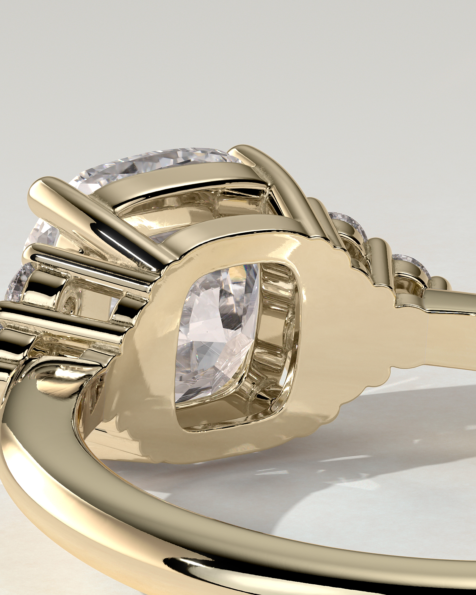 Lena Solitaire Cushion Ring