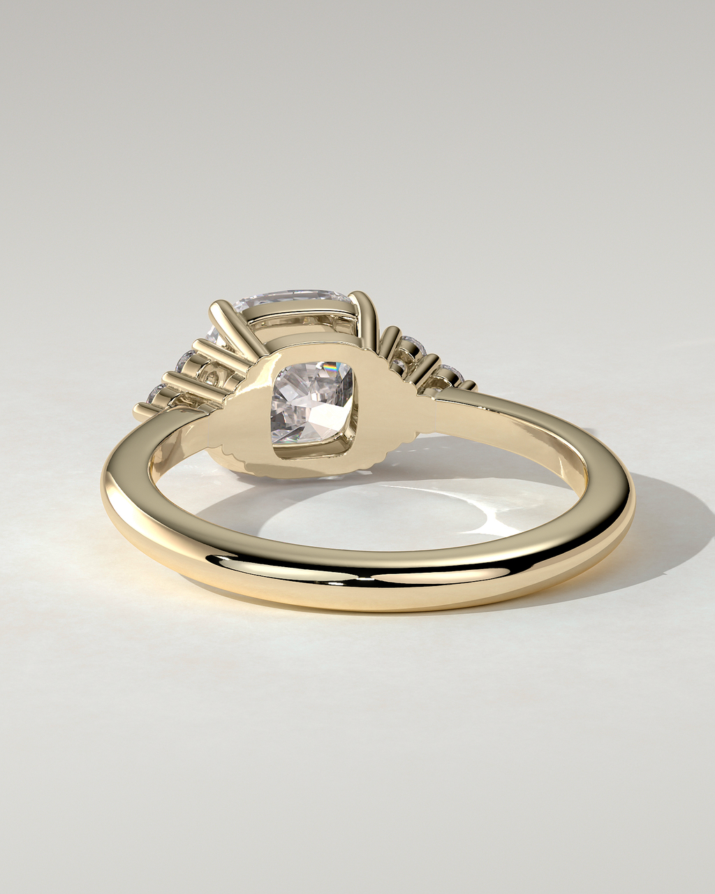 Lena Solitaire Cushion Ring