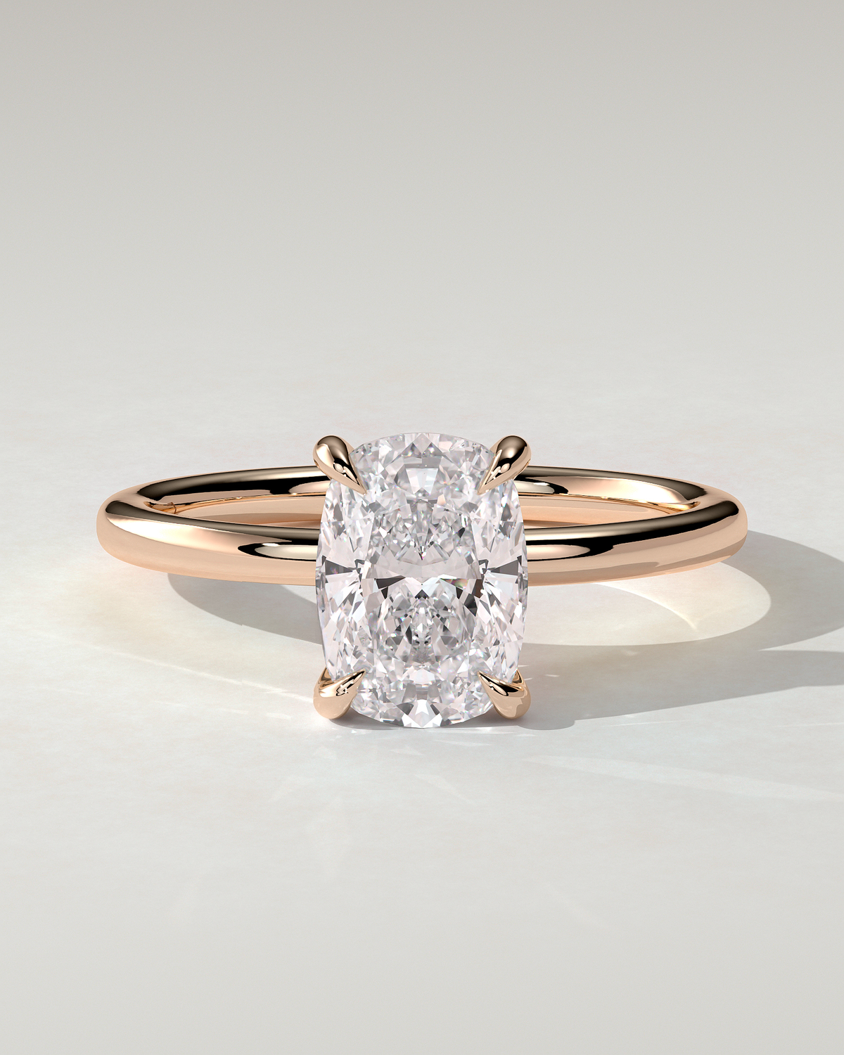 Leonora Solitaire Cushion Ring