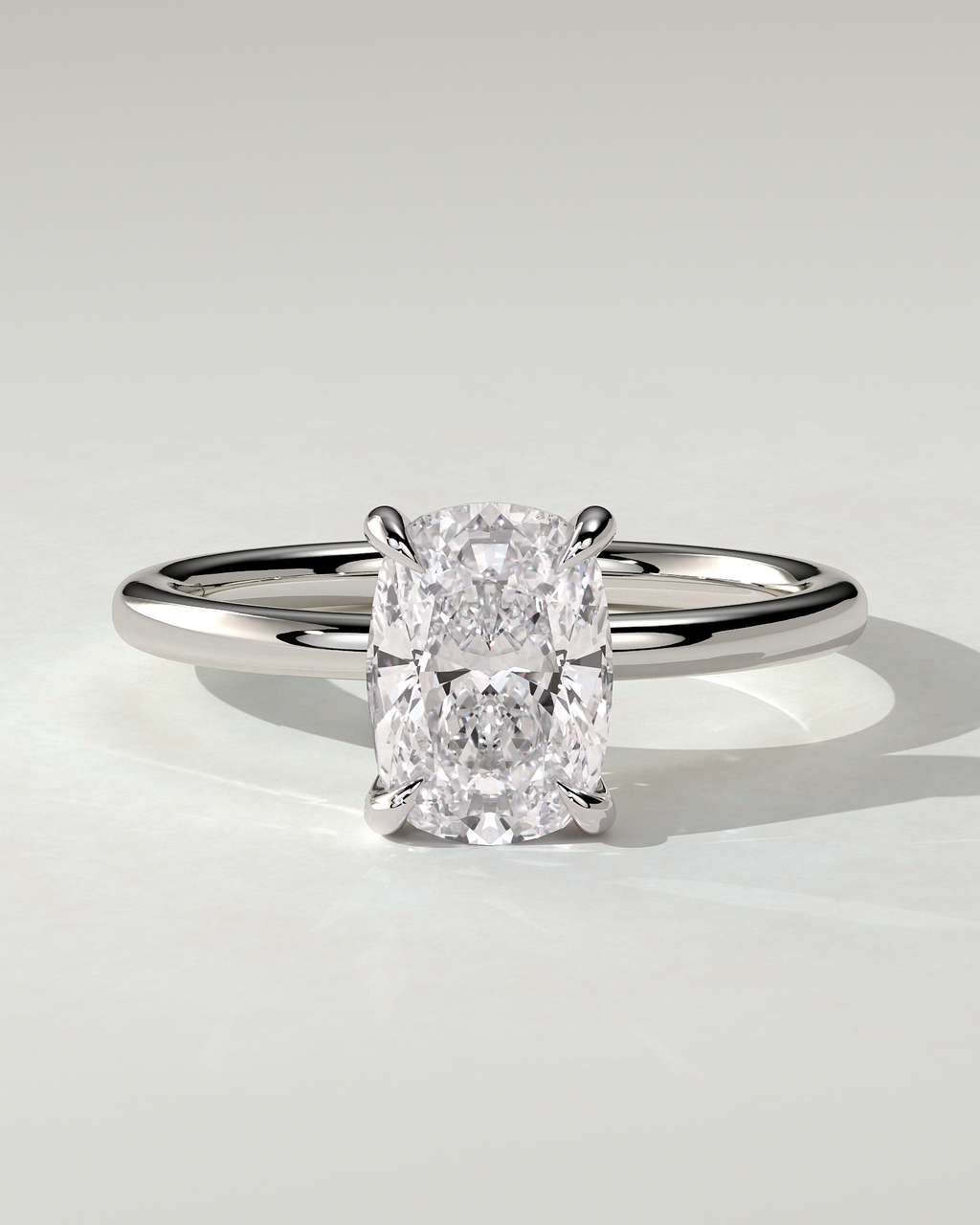 Leonora Solitaire Cushion Ring