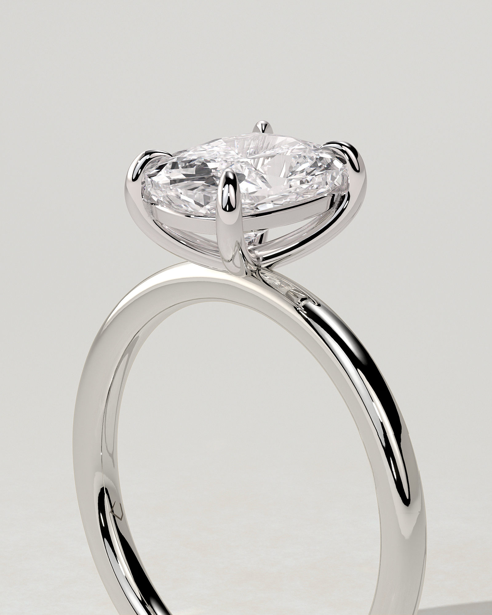 Leonora Solitaire Cushion Ring