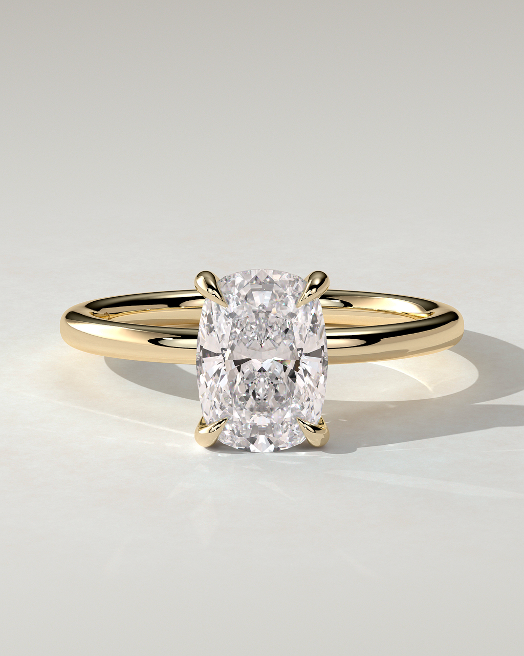 Leonora Solitaire Cushion Ring