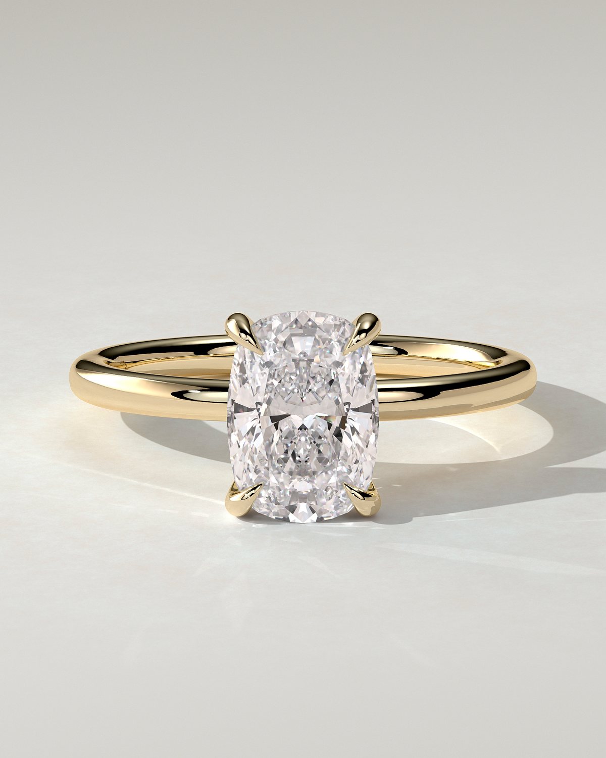 Leonora Solitaire Cushion Ring