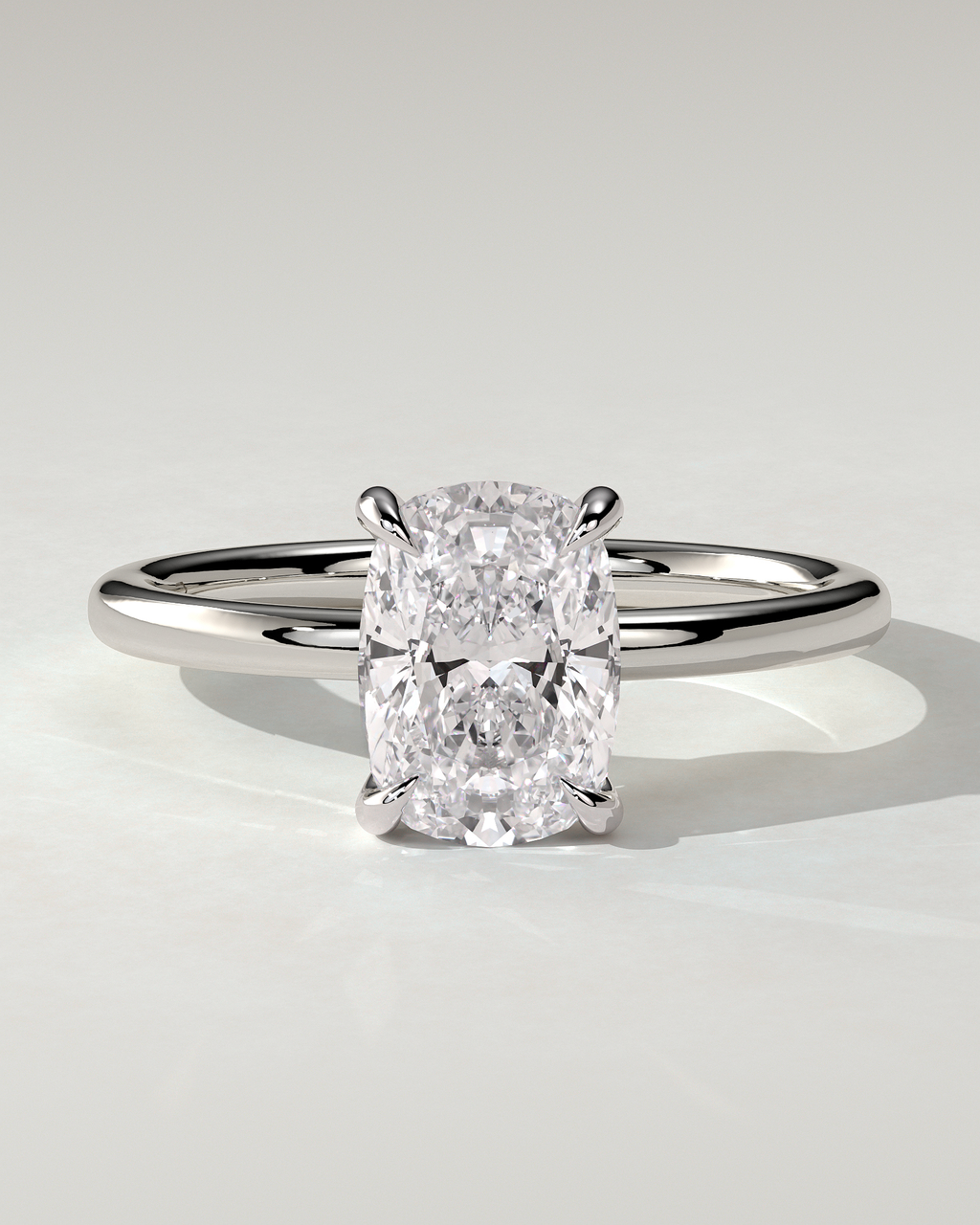 Leonora Solitaire Cushion Ring