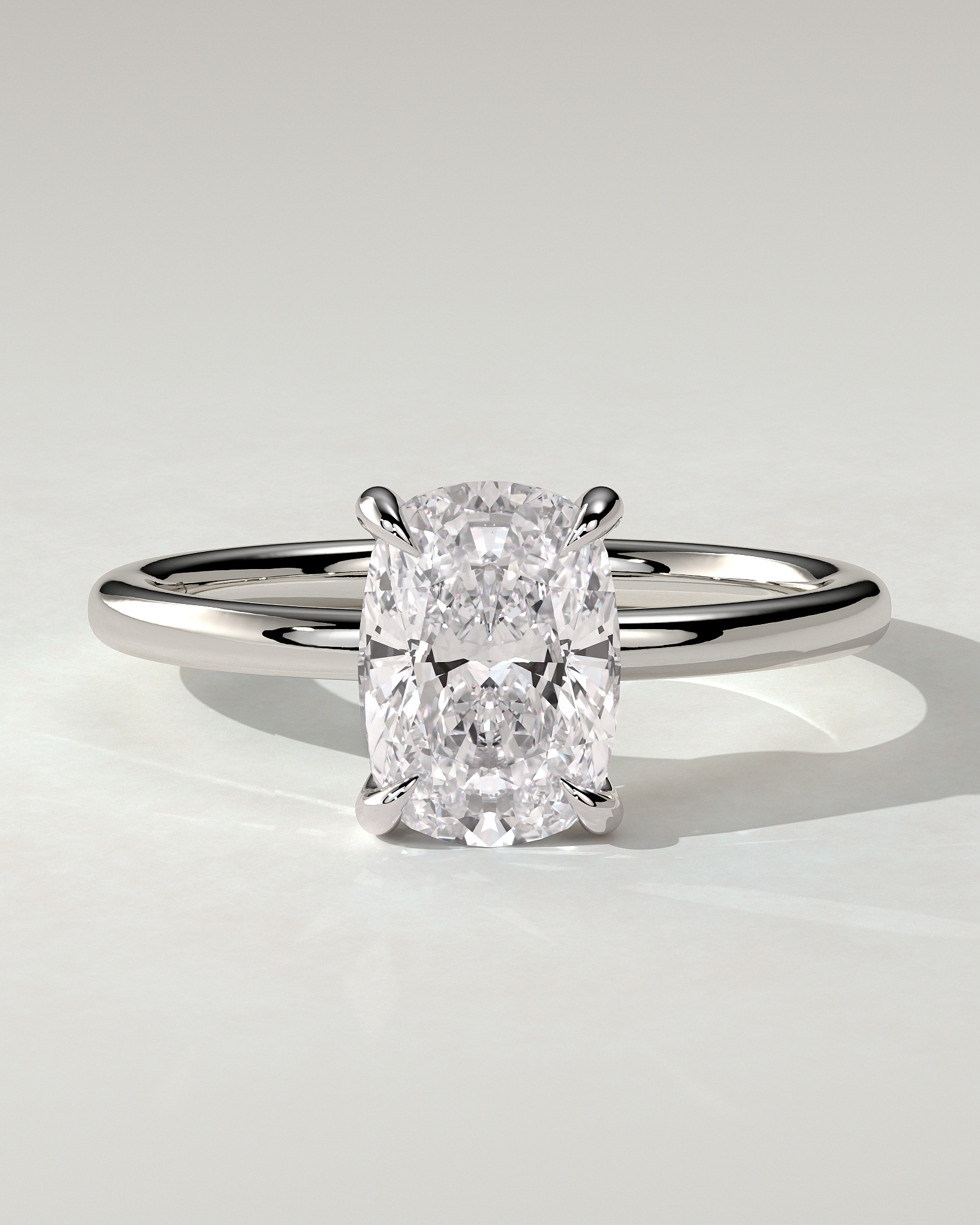 Leonora Solitaire Cushion Ring