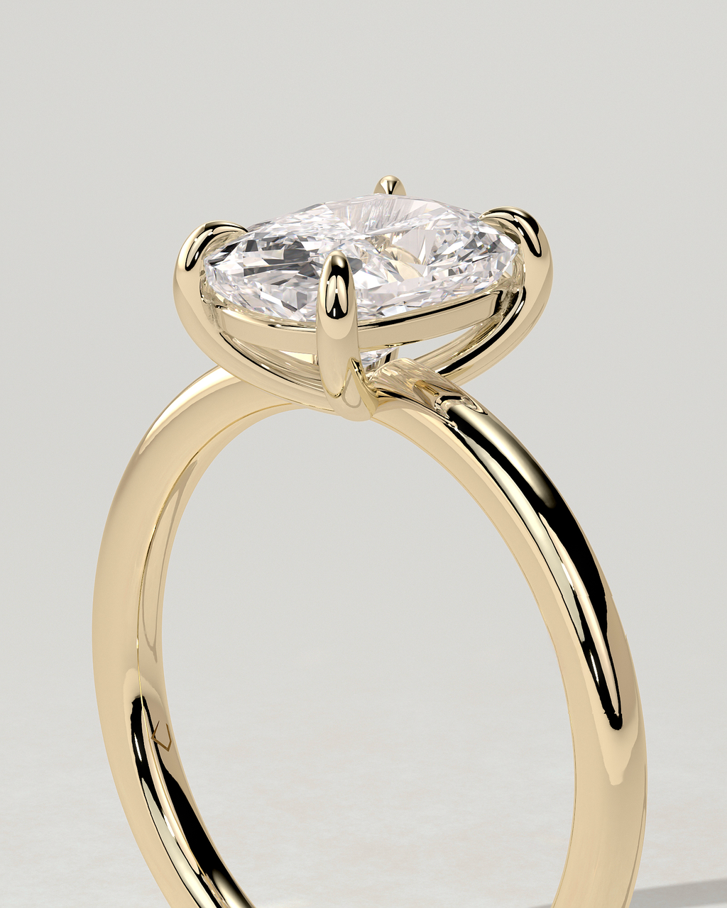 Leonora Solitaire Cushion Ring