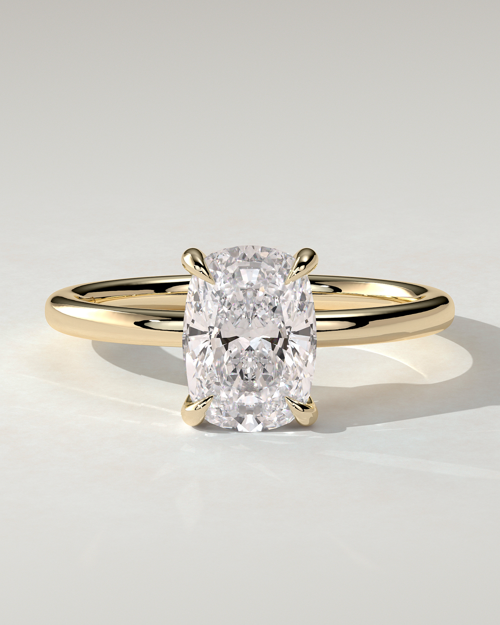 Leonora Solitaire Cushion Ring