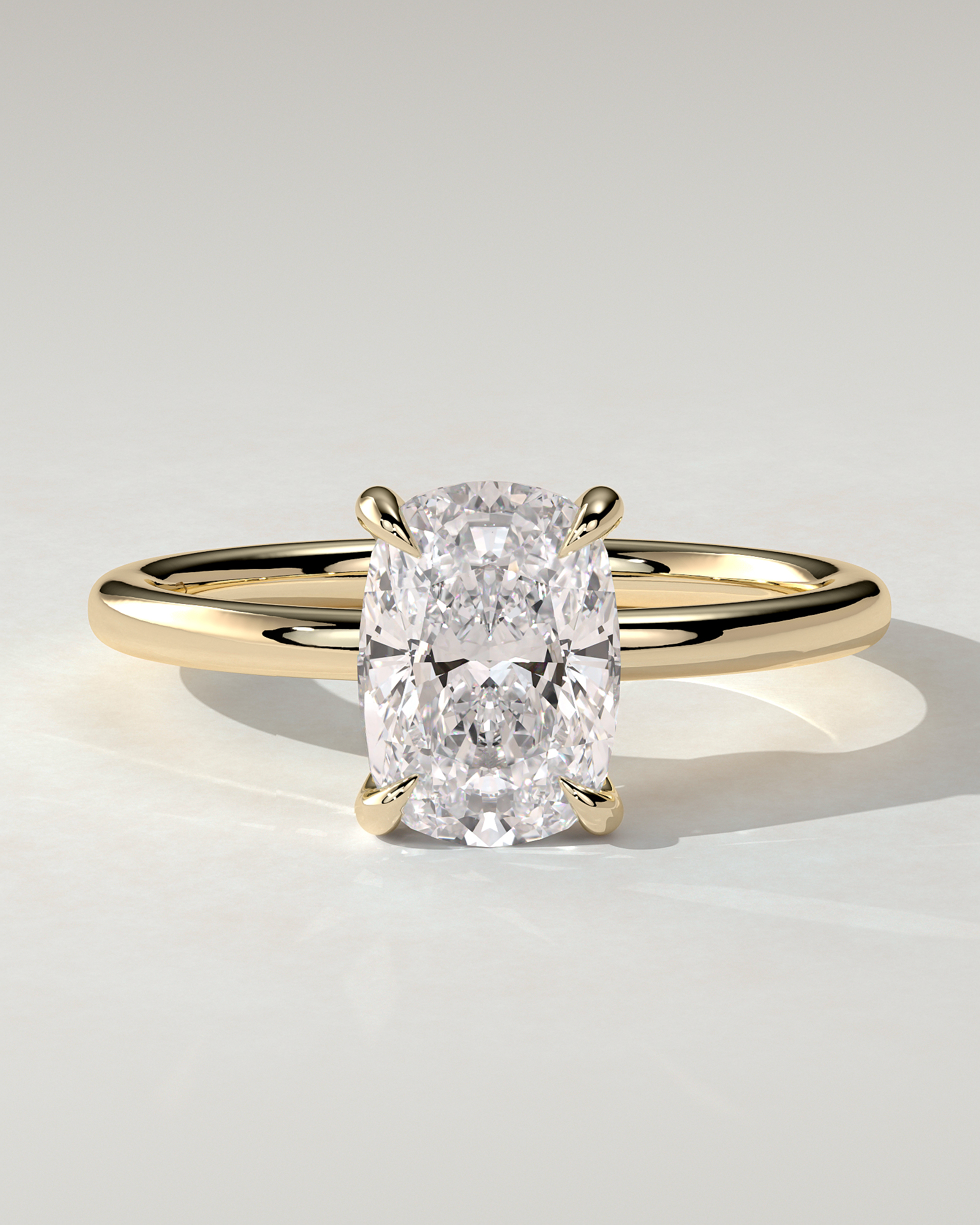 Leonora Solitaire Cushion Ring