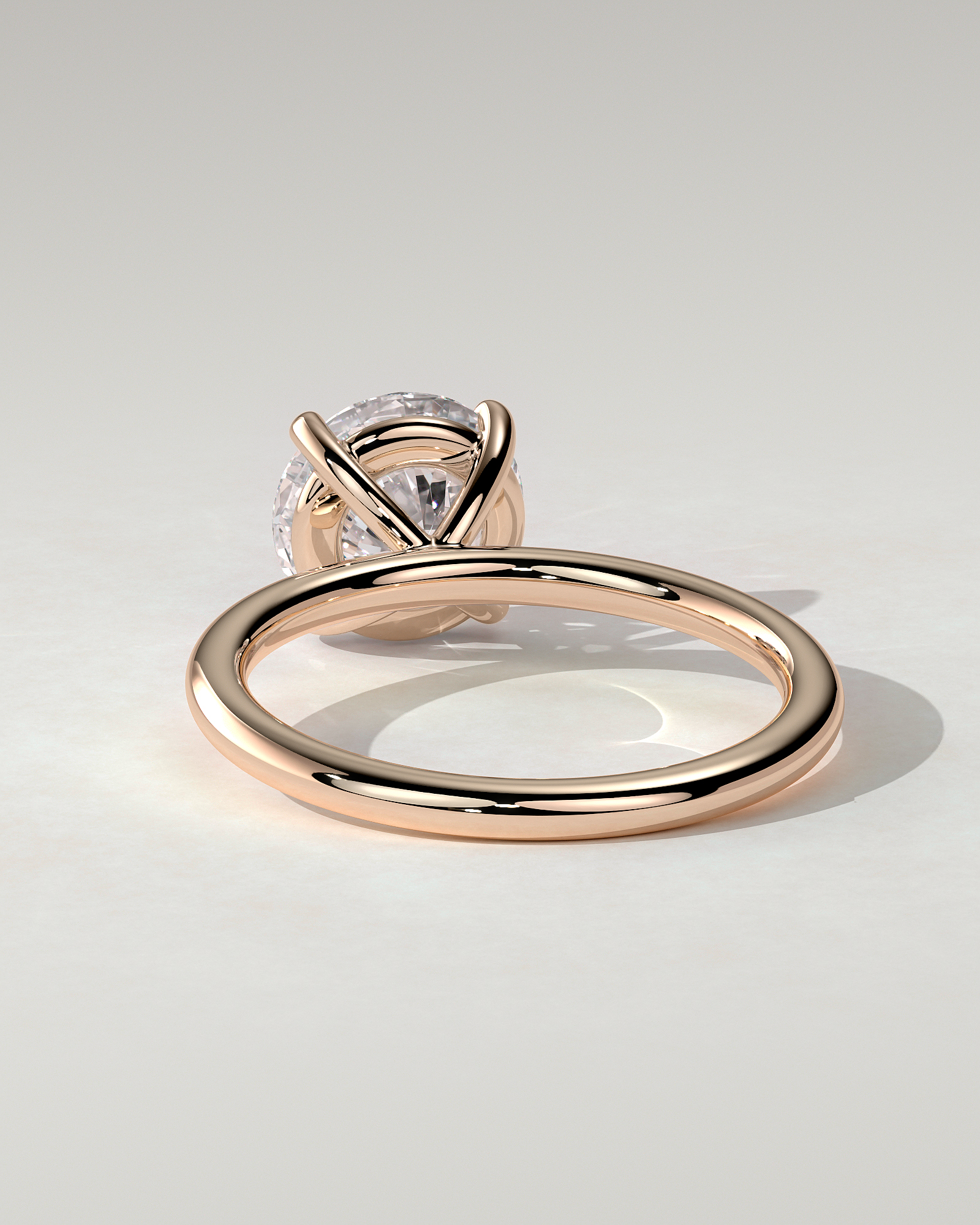 Lilly Solitaire Round Ring