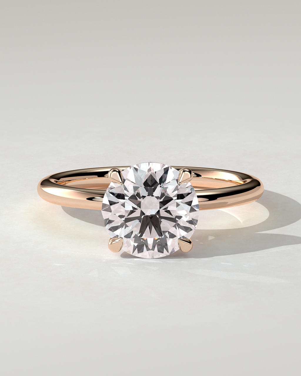 Lilly Solitaire Round Ring