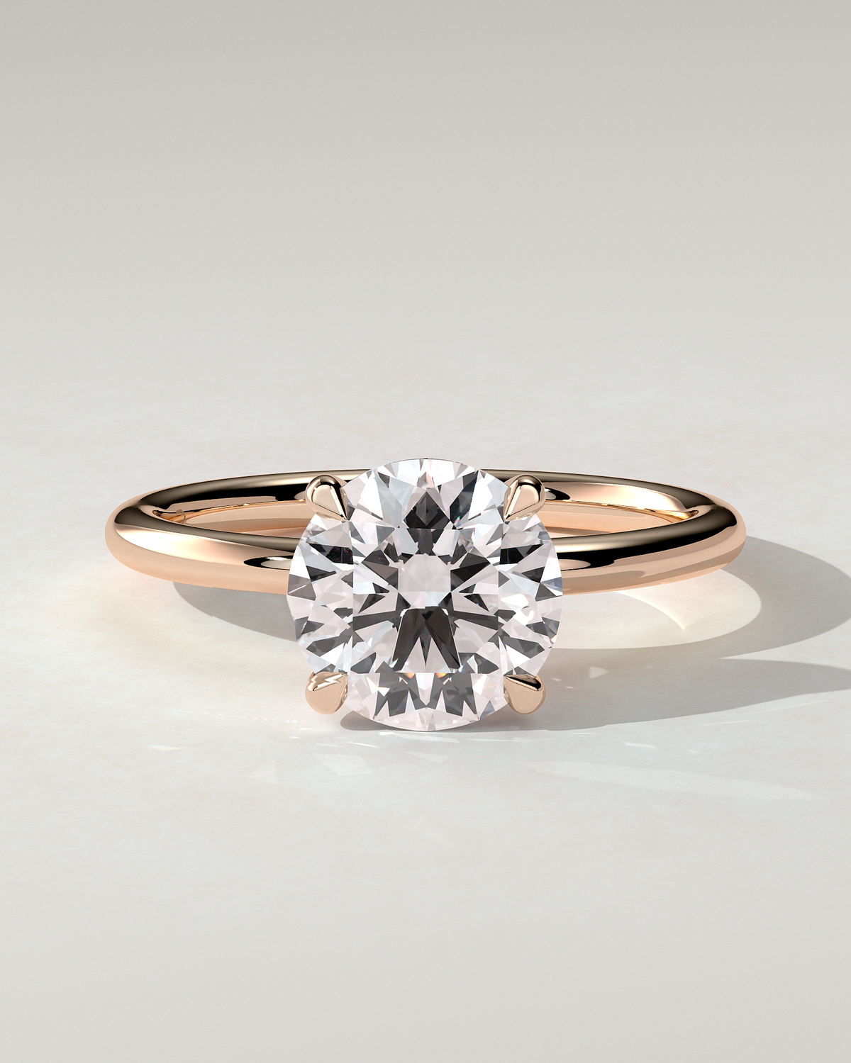 Lilly Solitaire Round Ring