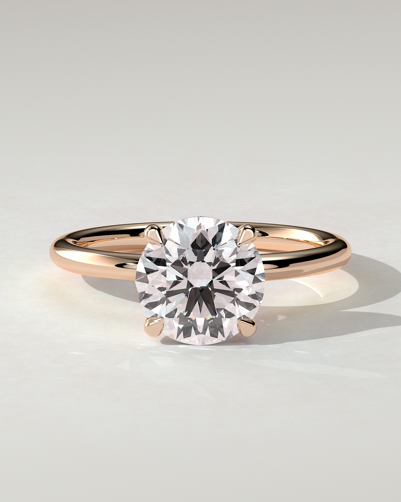 Lilly Solitaire Round Ring
