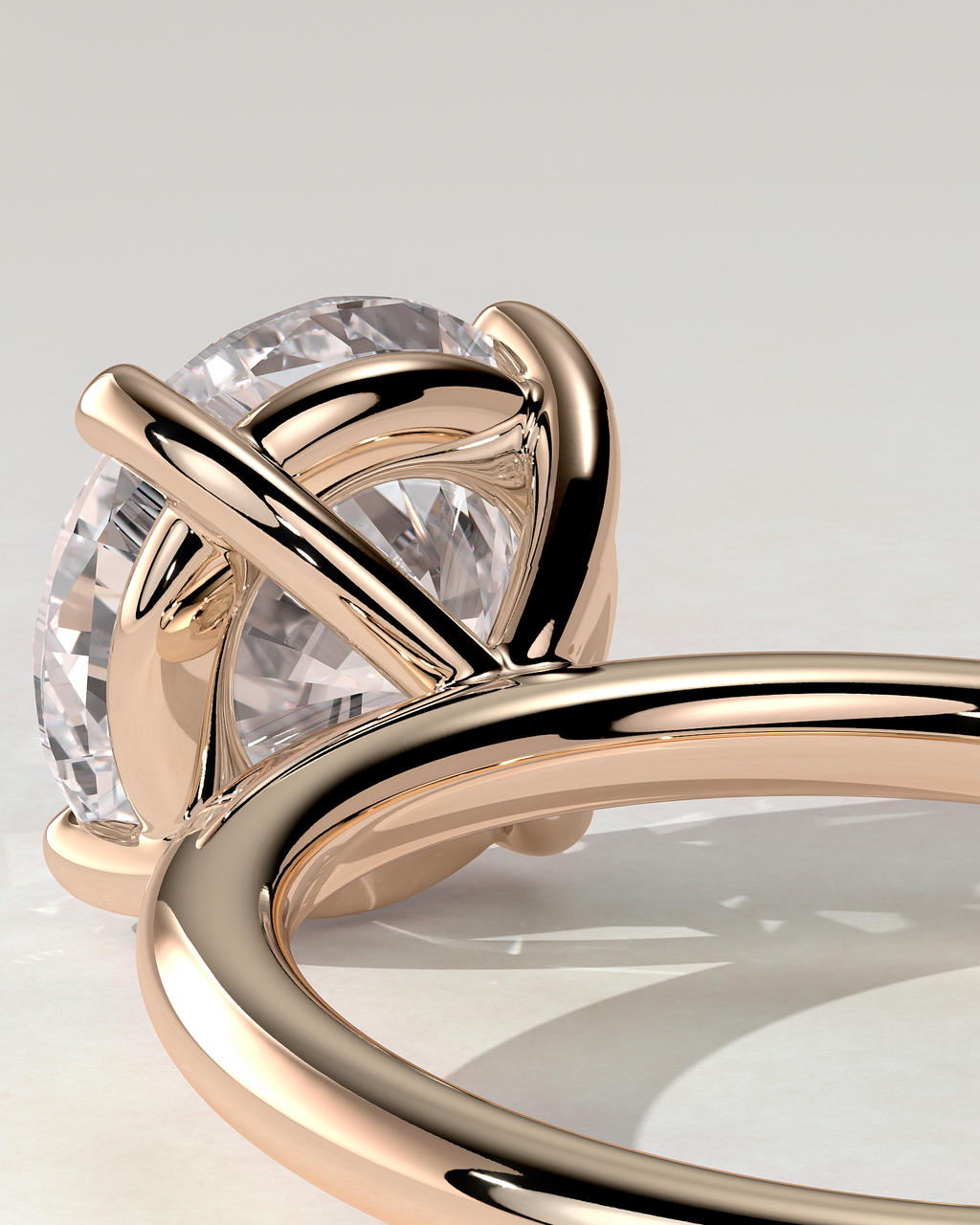 Lilly Solitaire Round Ring