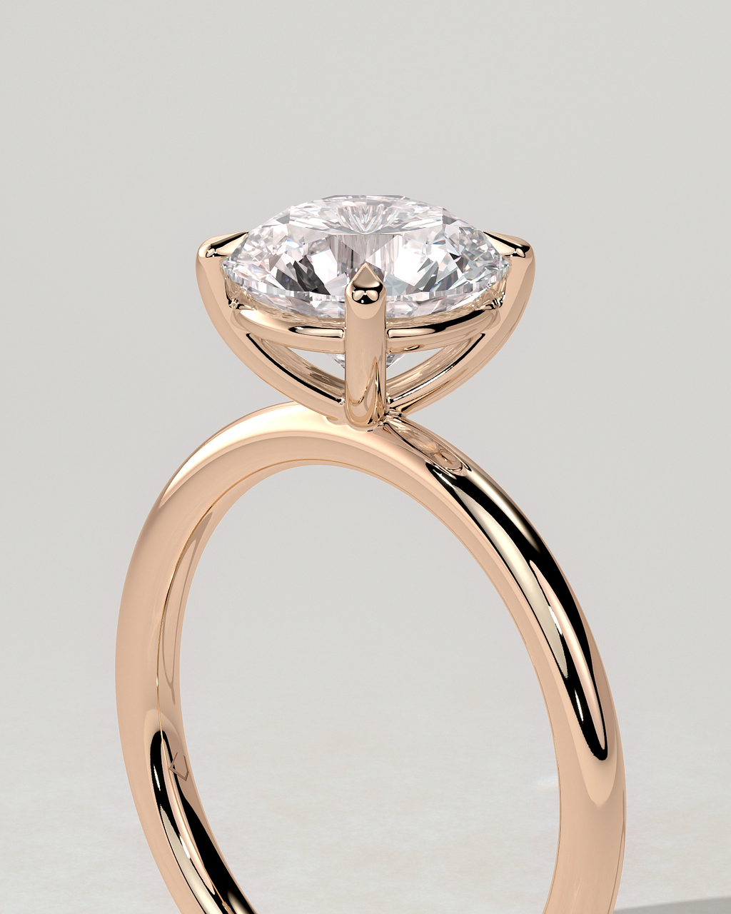 Lilly Solitaire Round Ring