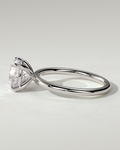 Lilly Solitaire Round Ring