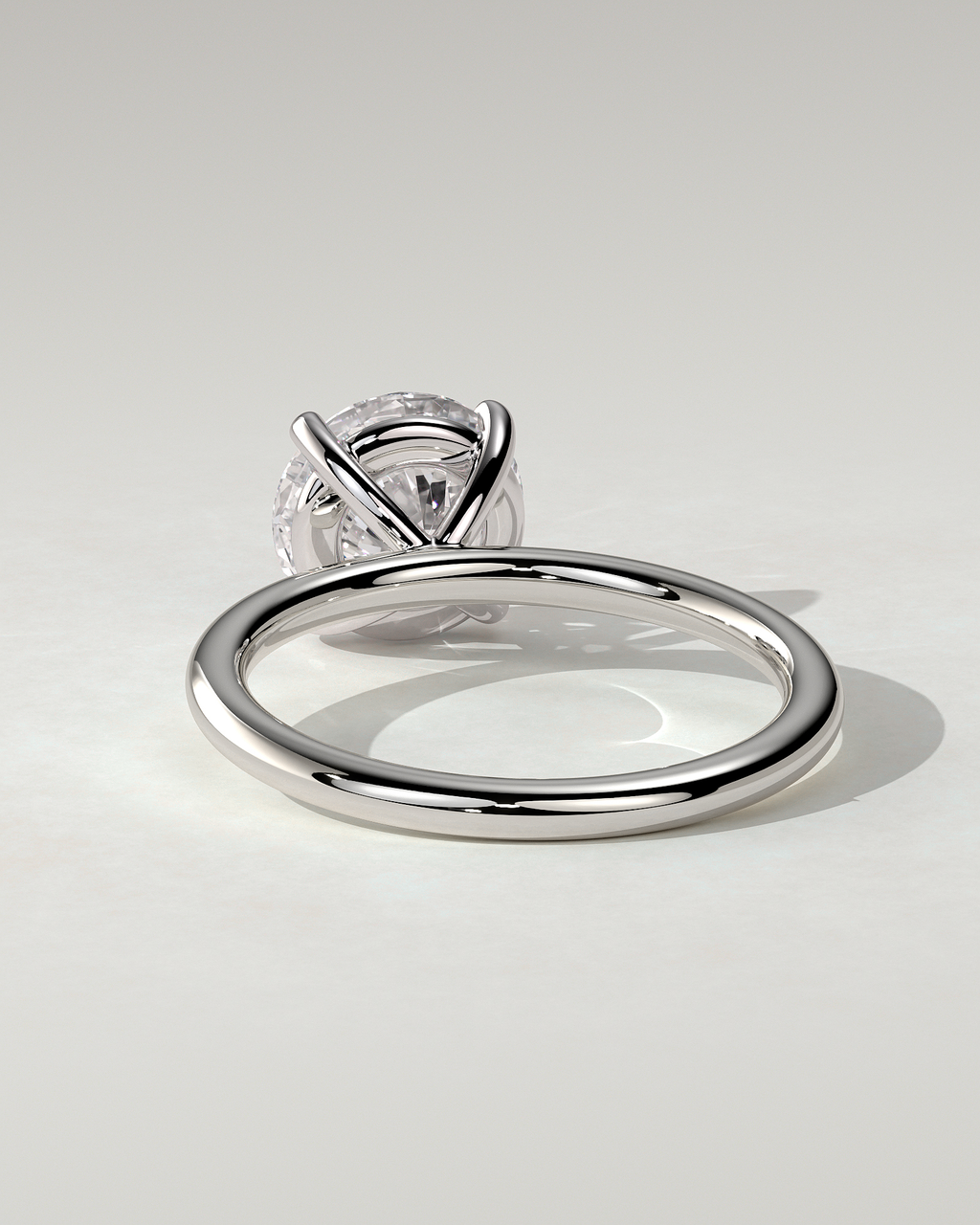 Lilly Solitaire Round Ring