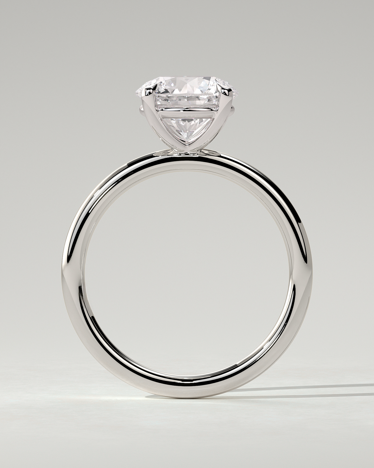 Lilly Solitaire Round Ring