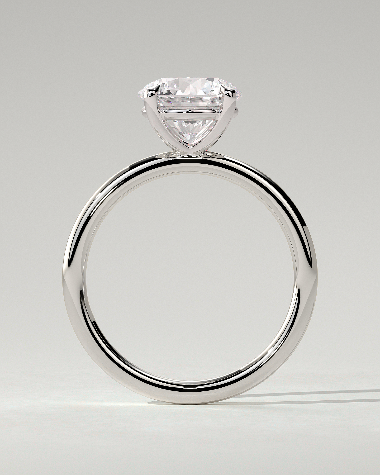 Lilly Solitaire Round Ring