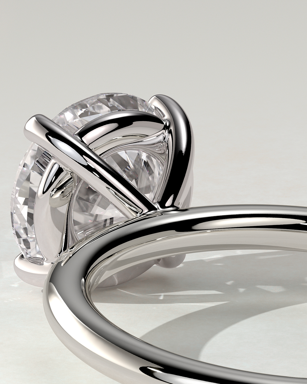 Lilly Solitaire Round Ring