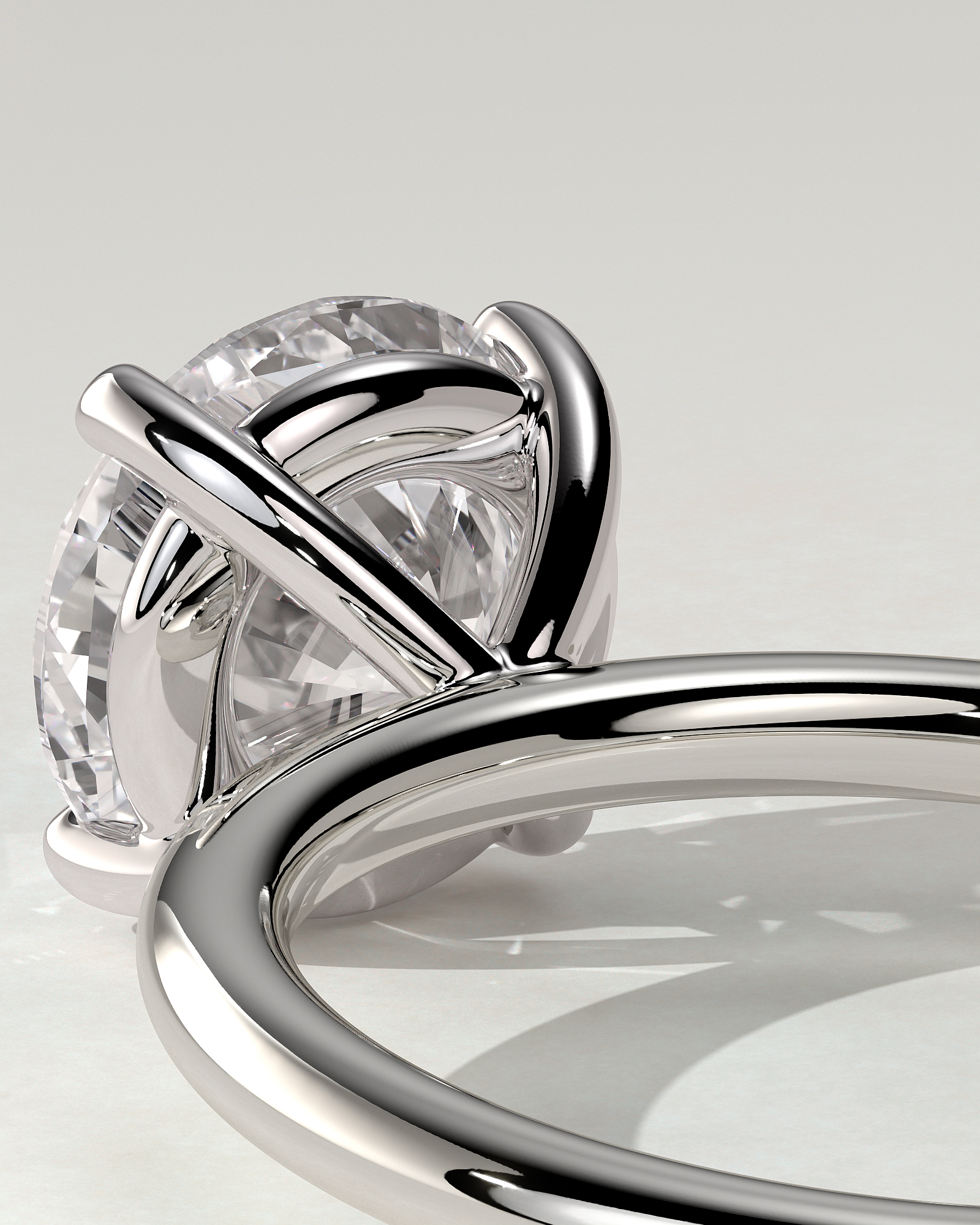 Lilly Solitaire Round Ring