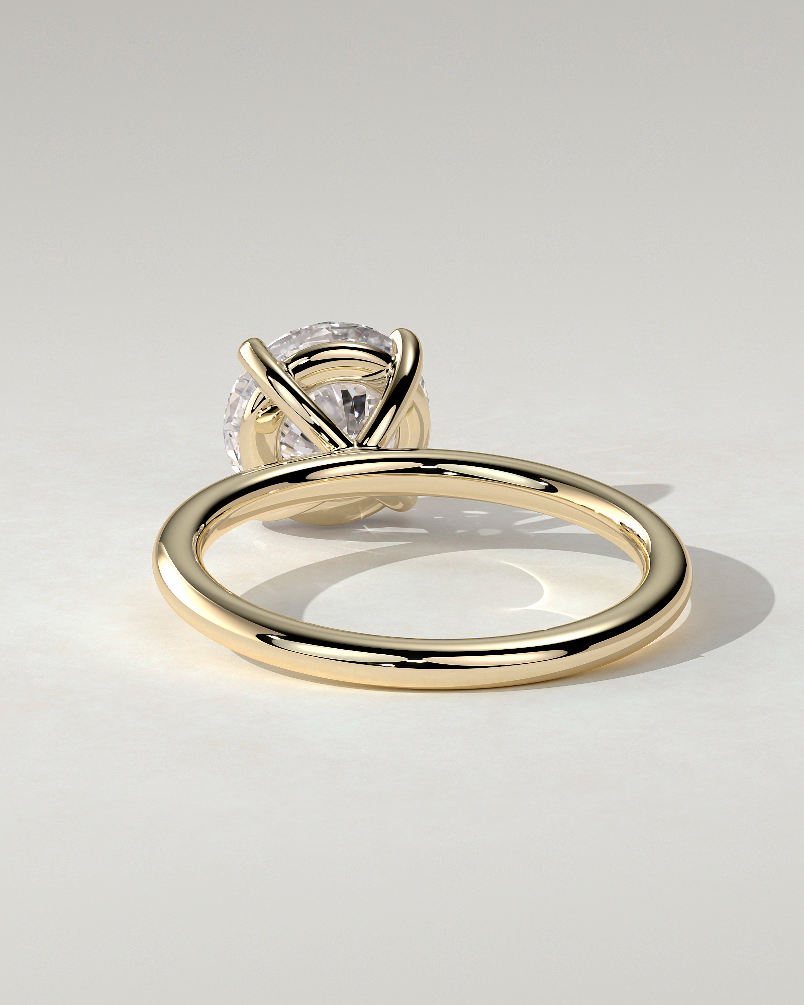Lilly Solitaire Round Ring