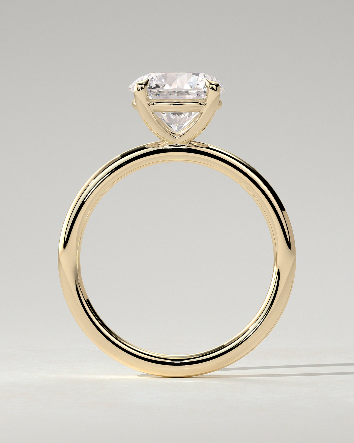 Lilly Solitaire Round Ring