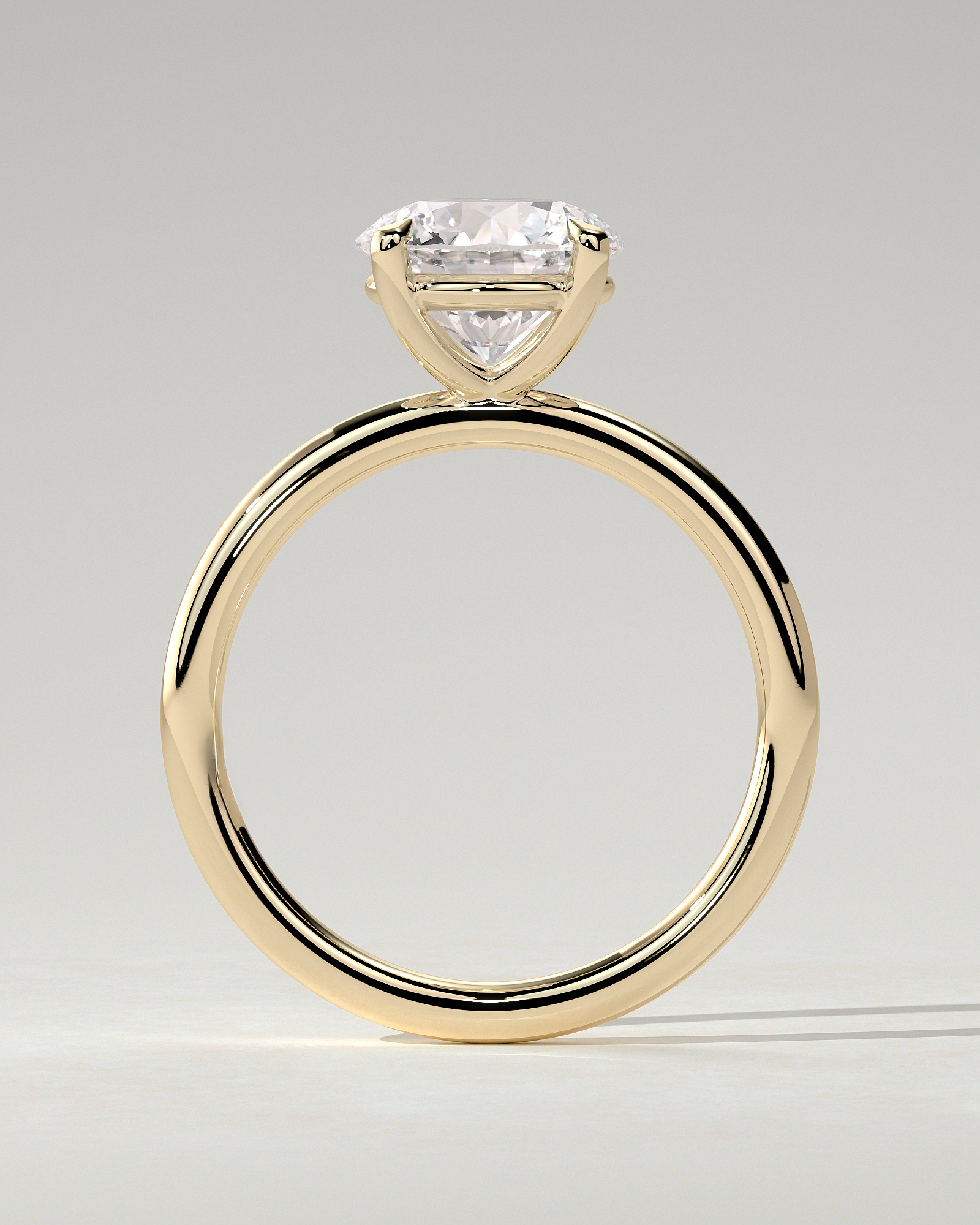 Lilly Solitaire Round Ring
