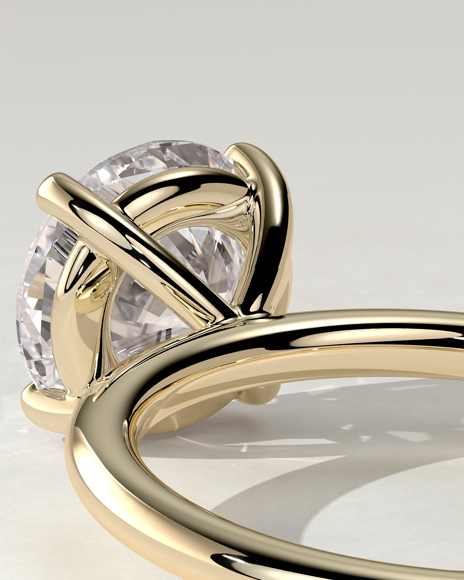 Lilly Solitaire Round Ring