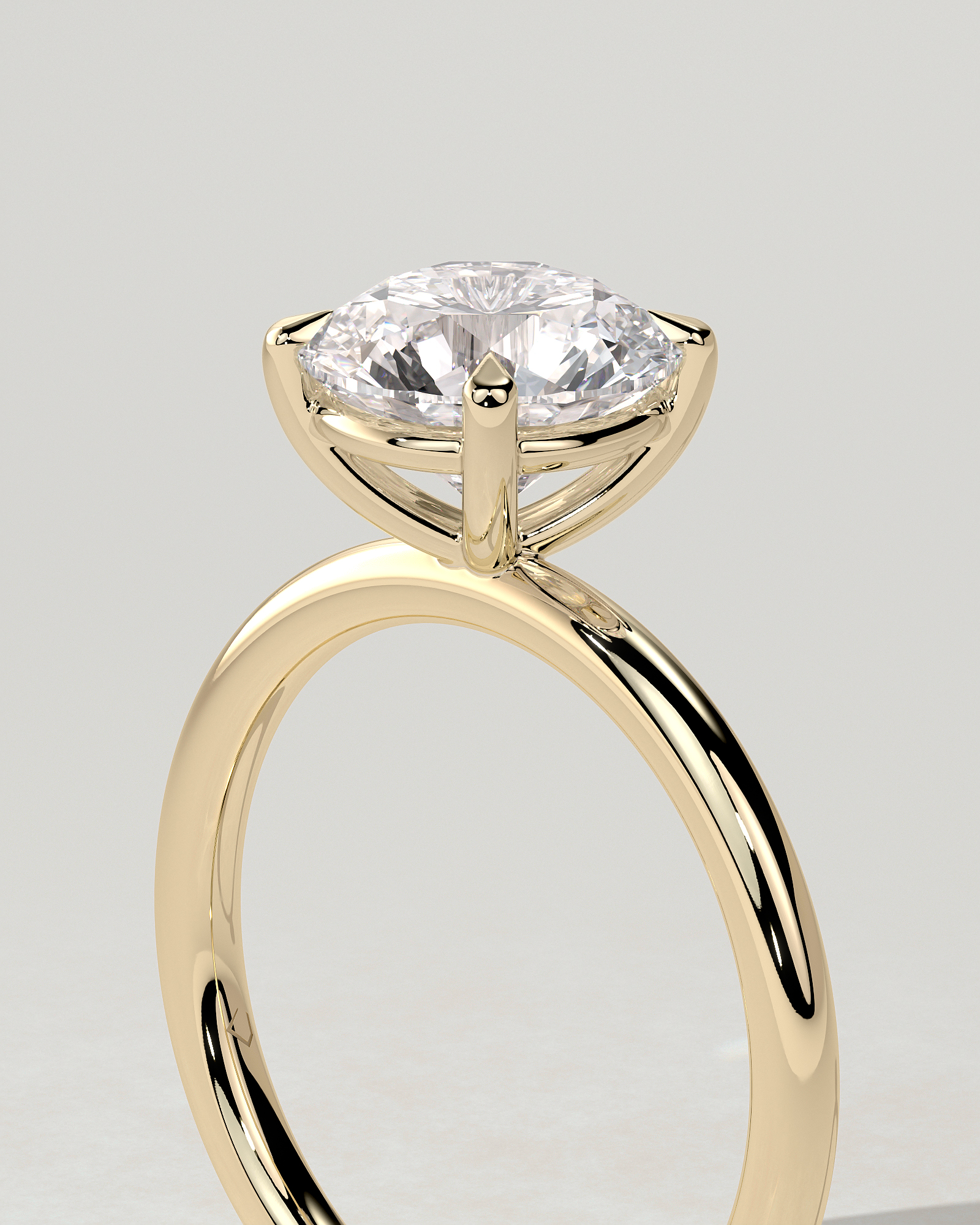 Lilly Solitaire Round Ring