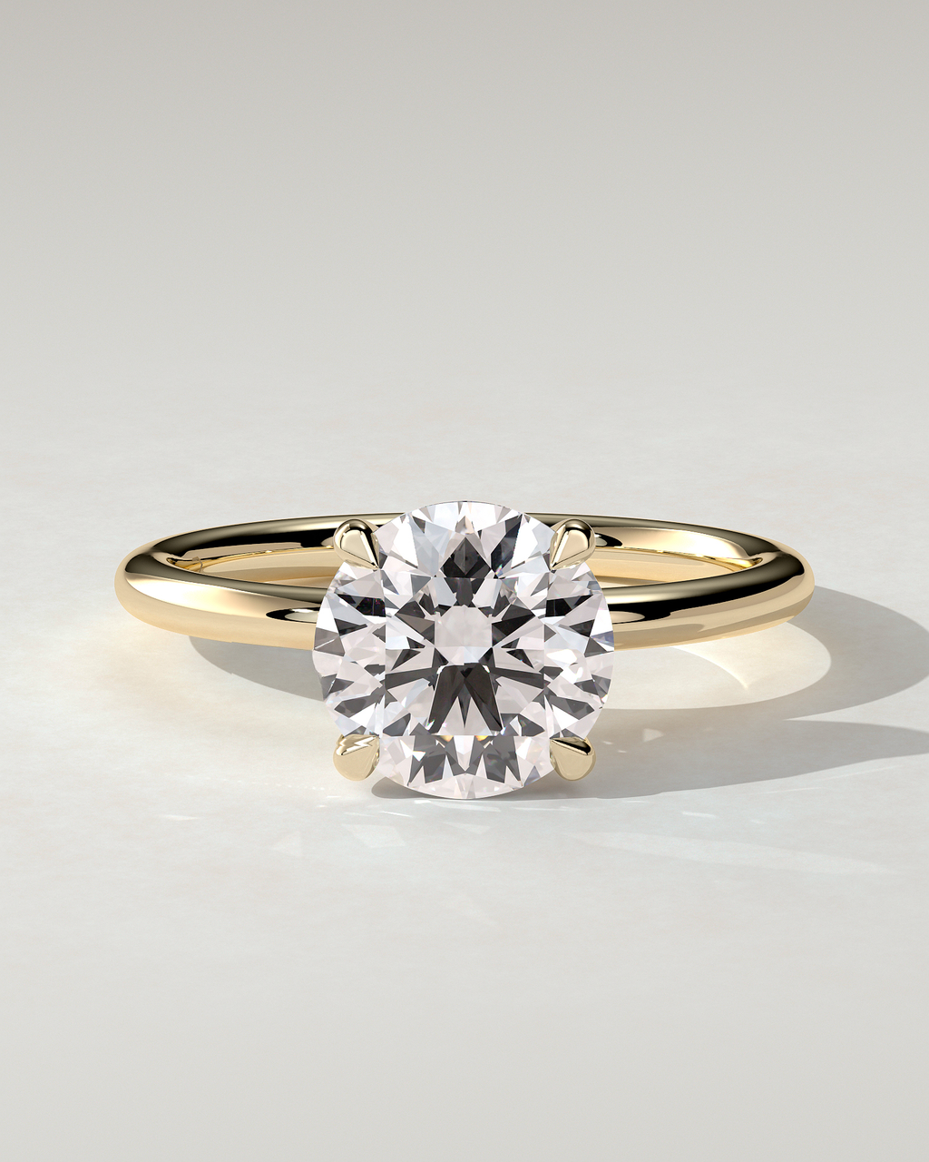 Lilly Solitaire Round Ring