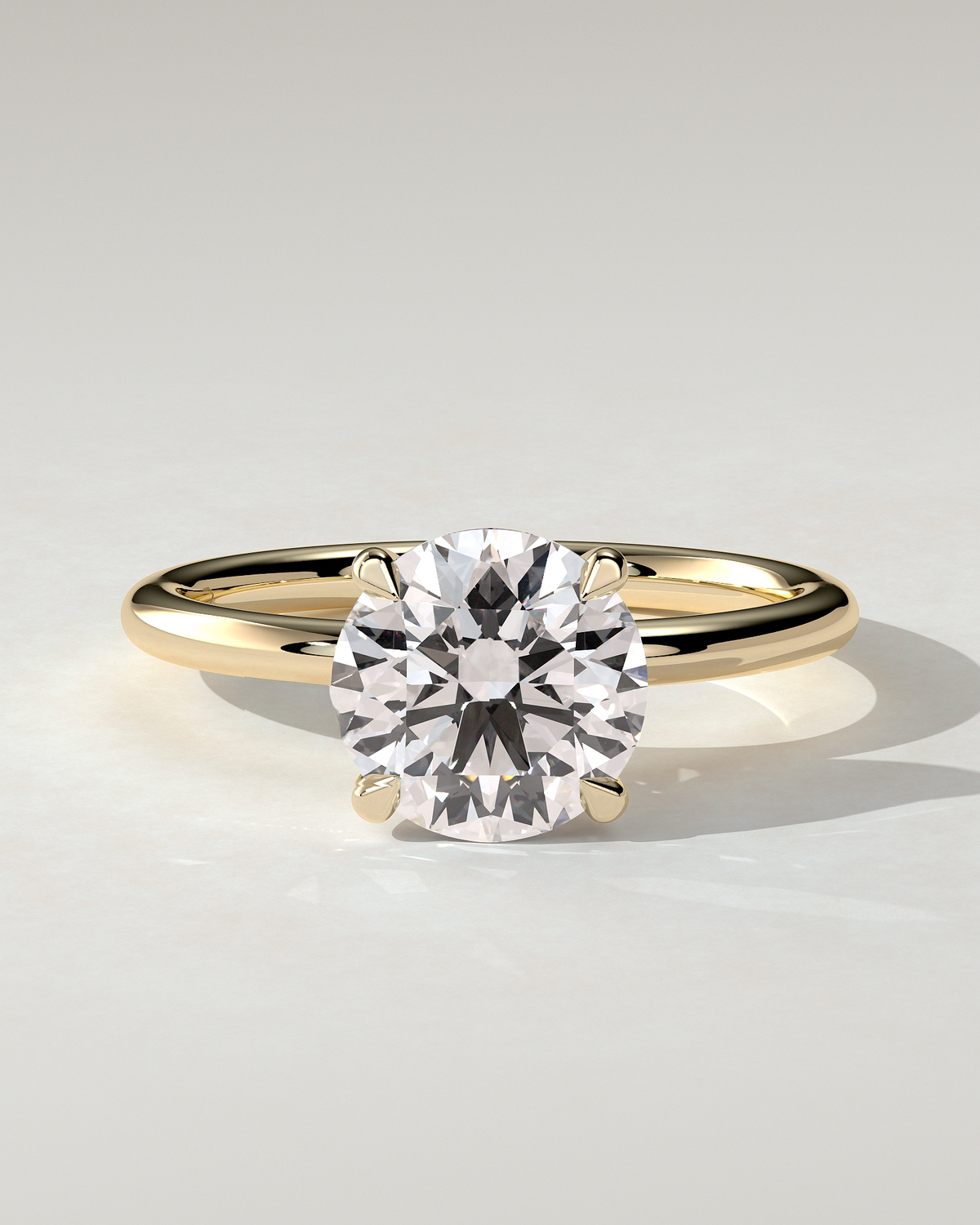 Lilly Solitaire Round Ring