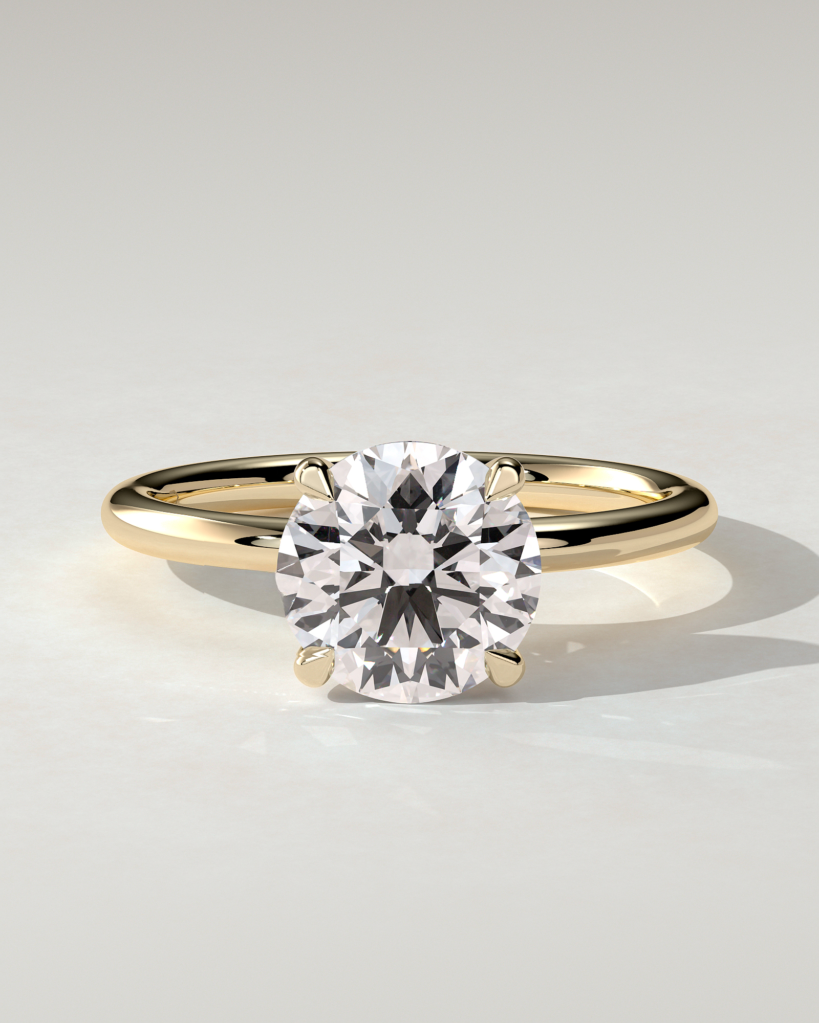 Lilly Solitaire Round Ring