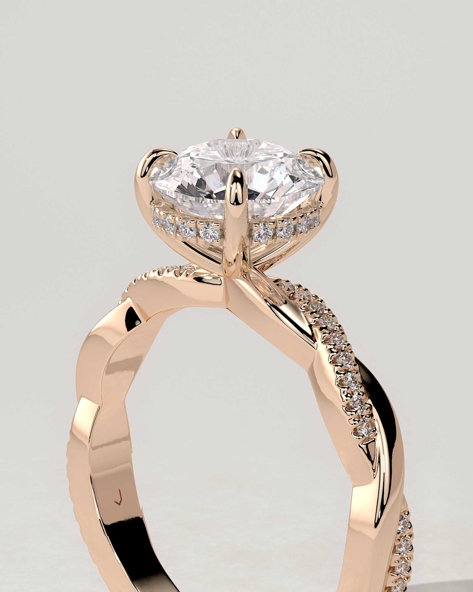 Lorelai Solitaire Round Ring
