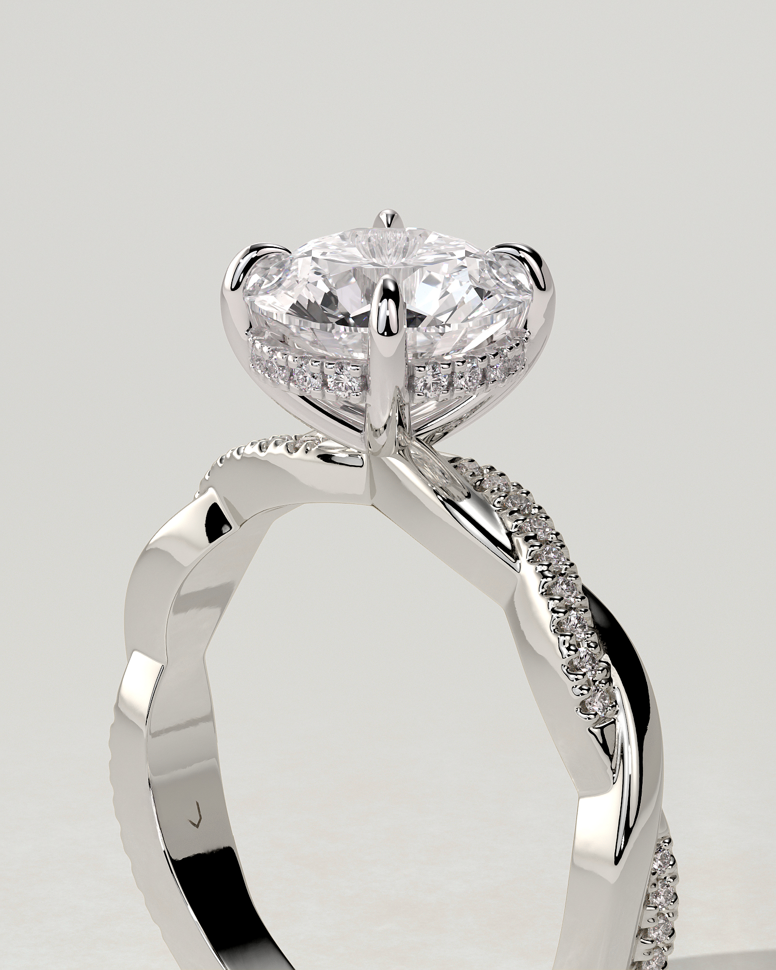 Lorelai Solitaire Round Ring