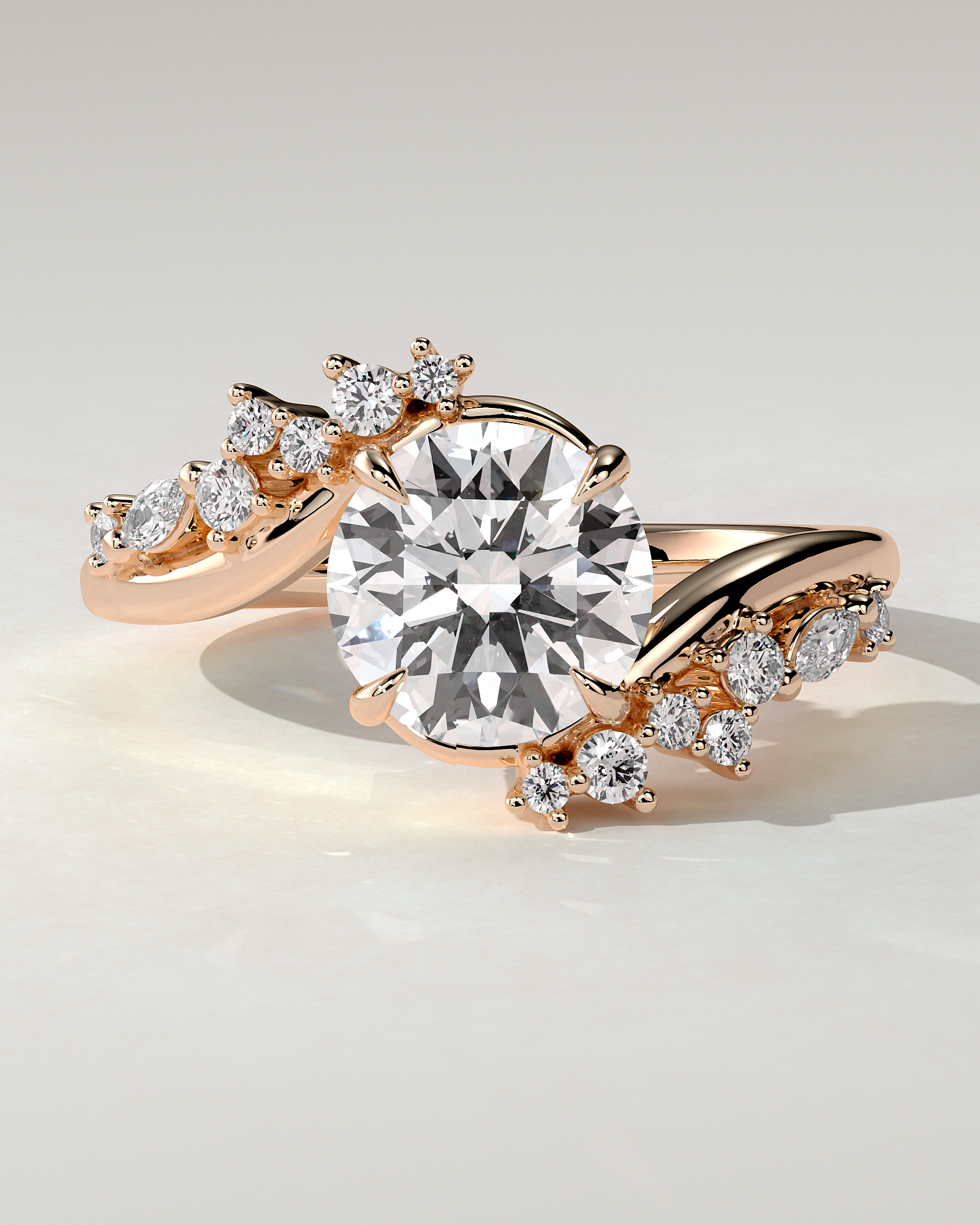 Lorena Solitaire Round Ring