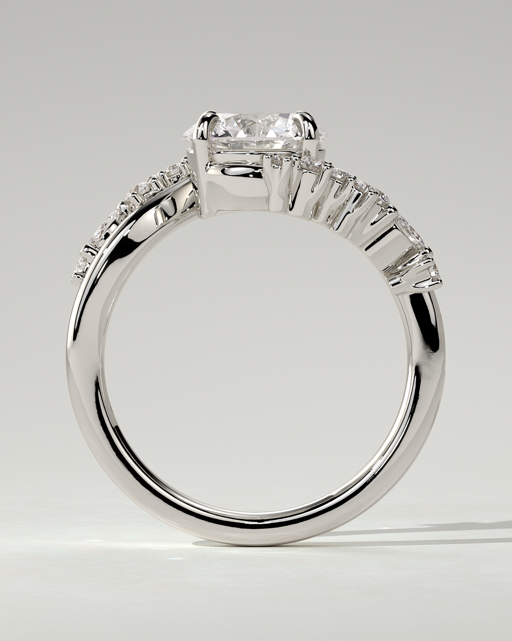 Lorena Solitaire Round Ring