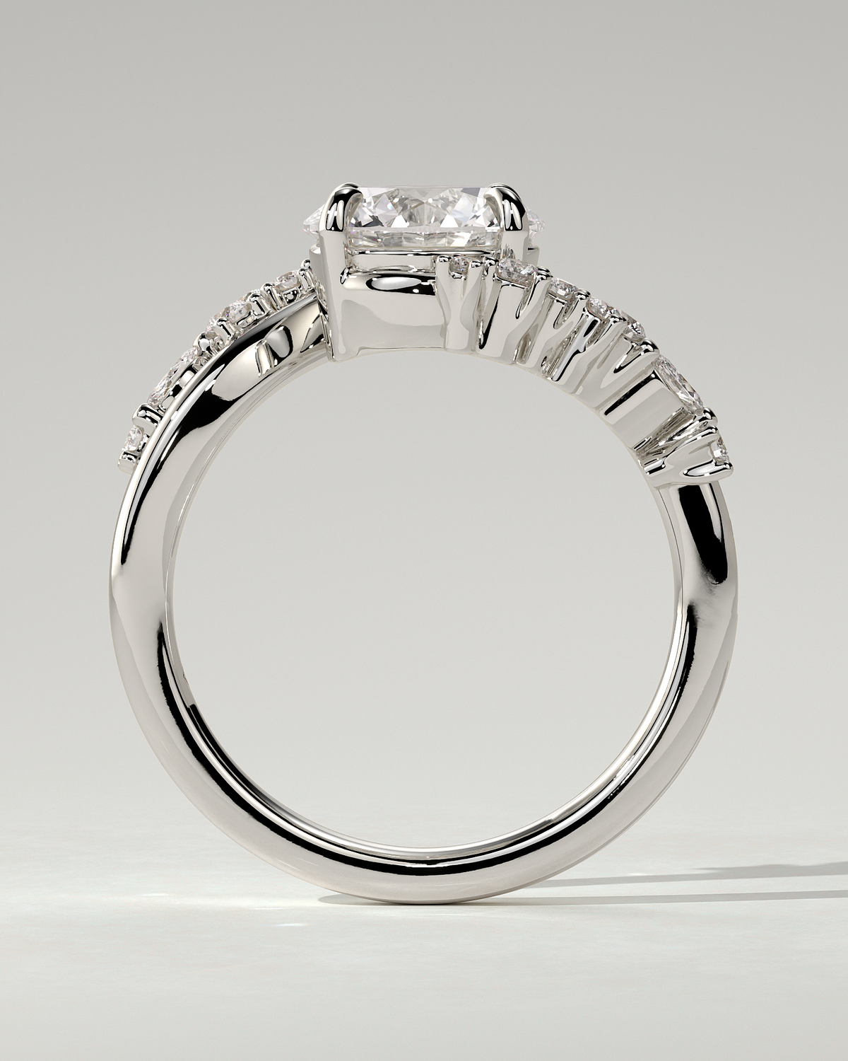 Lorena Solitaire Round Ring