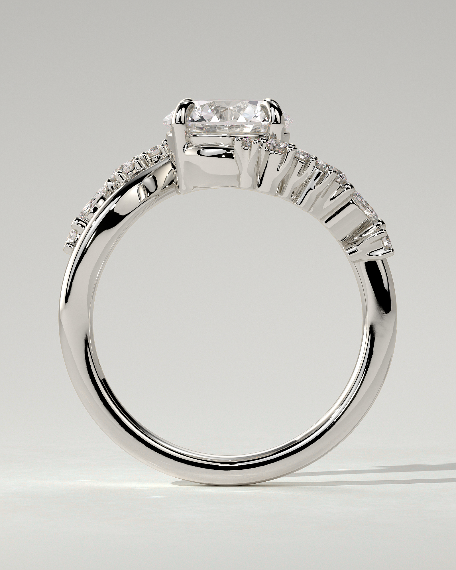 Lorena Solitaire Round Ring