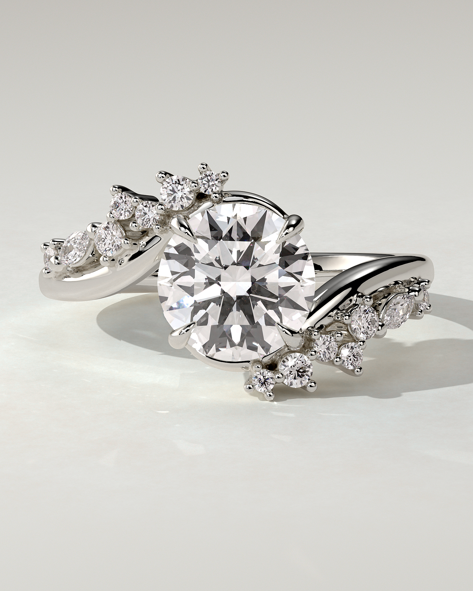 Lorena Solitaire Round Ring