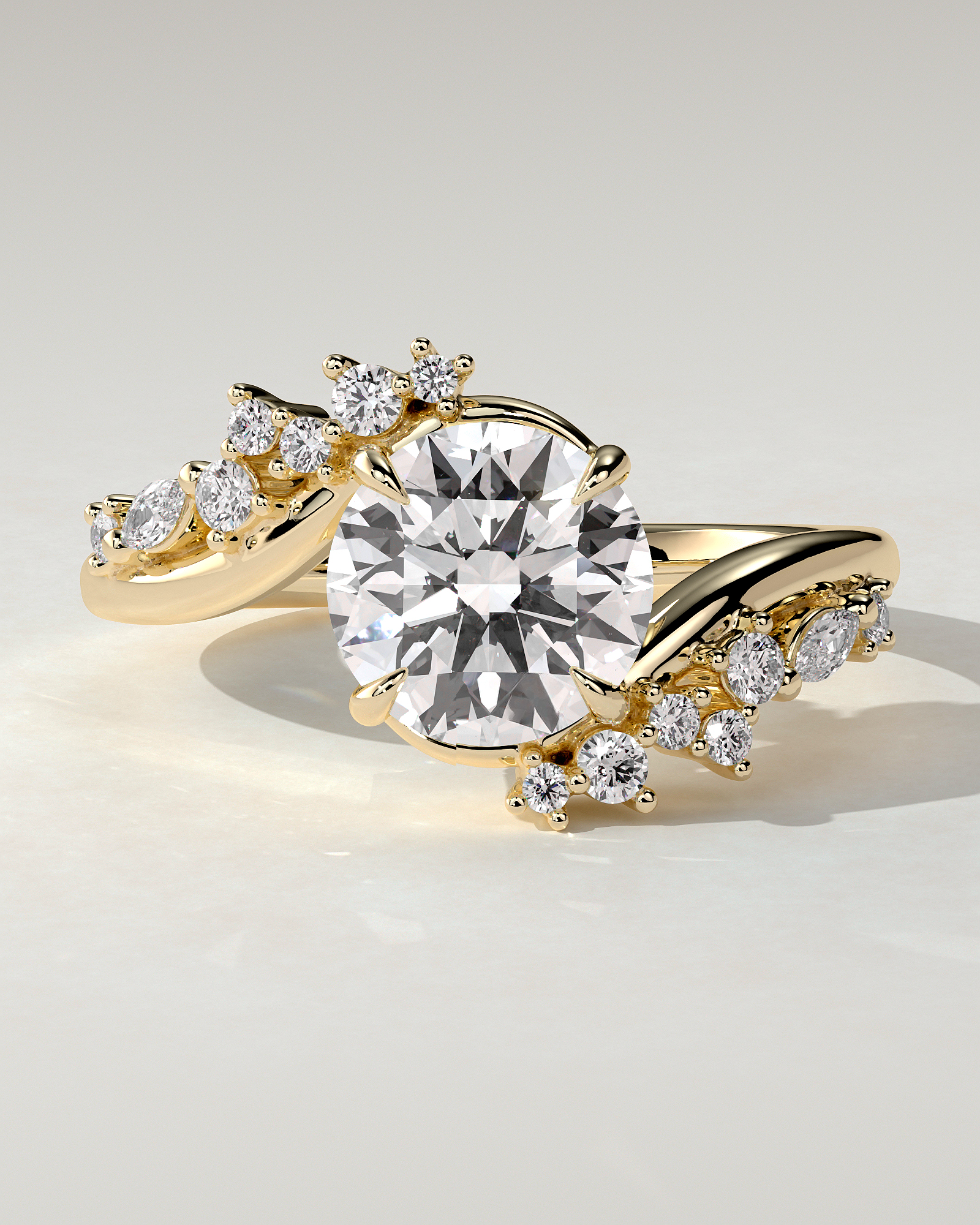 Lorena Solitaire Round Ring