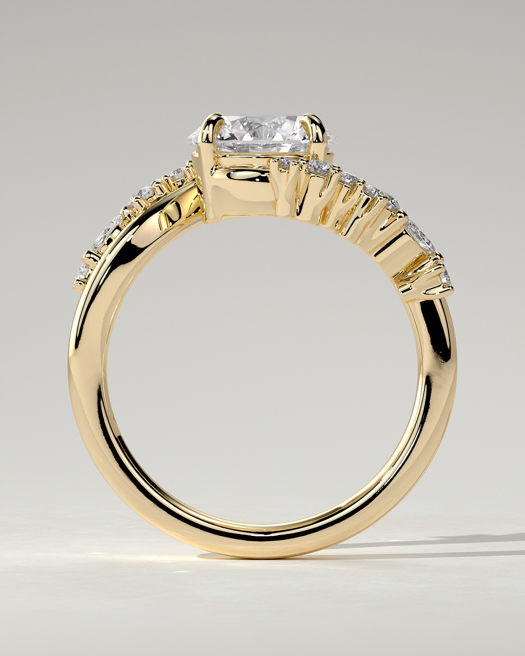 Lorena Solitaire Round Ring