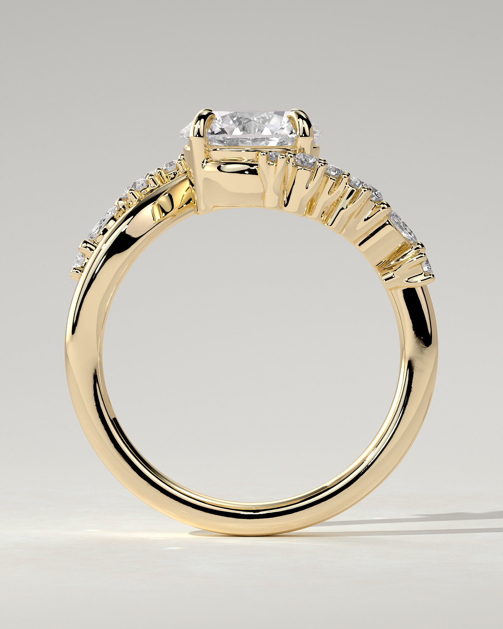 Lorena Solitaire Round Ring