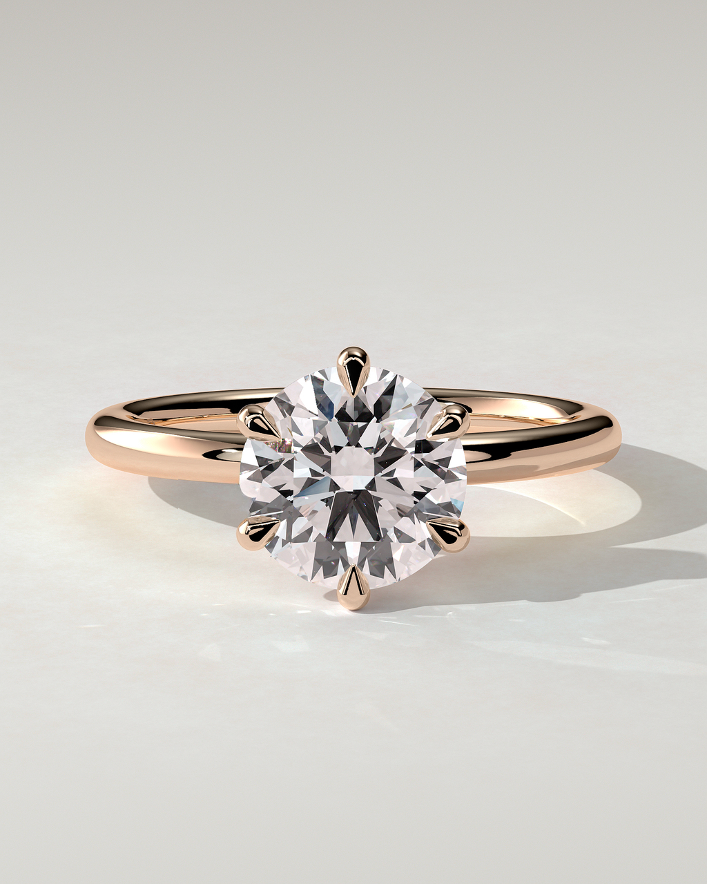 Louise Solitaire Round Ring