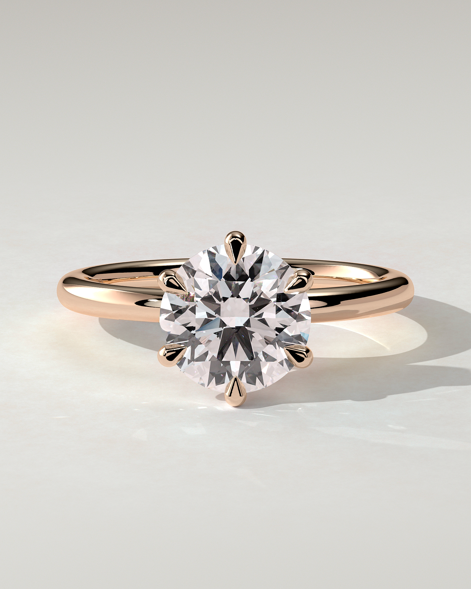 Louise Solitaire Round Ring