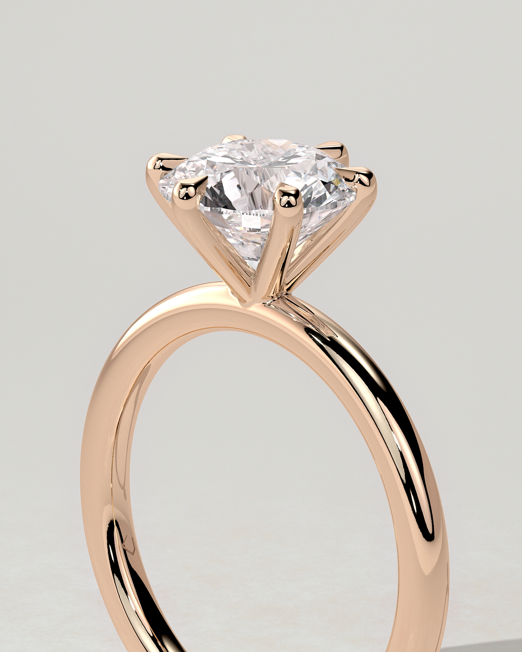 Louise Solitaire Round Ring